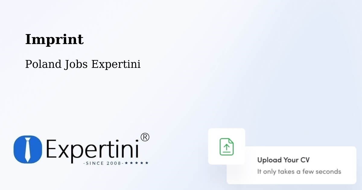 Imprint – Czerwińsk Nad Wisłą - Poland Jobs Expertini